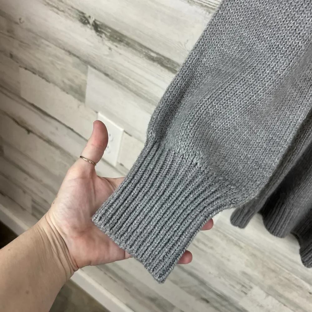 Calvin Klein Women's Colorblocked Popcorn-Knit Sweater (Latte/Granite/White) L